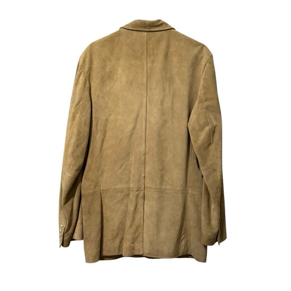 Banana Republic Mens Size Medium Genuine Leather Button Down Blazer Preppy - Picture 2 of 16